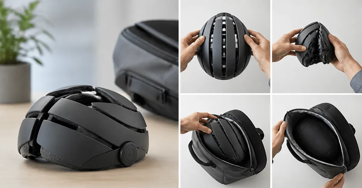 How to Fold and Pack a Folding Bike Helmet in 30 Seconds