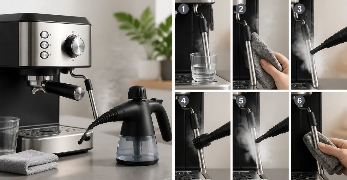 How to Sanitize a Steam Wand on a Compact Espresso Machine Without Chemicals