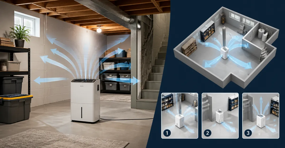 How to Place Dehumidifiers in Basements with Obstructed Airflow