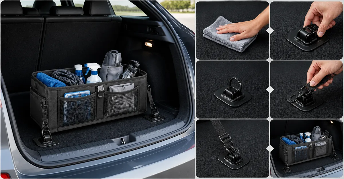 How to Install Quick-Release Trunk Organizer Mounts in Rental Cars