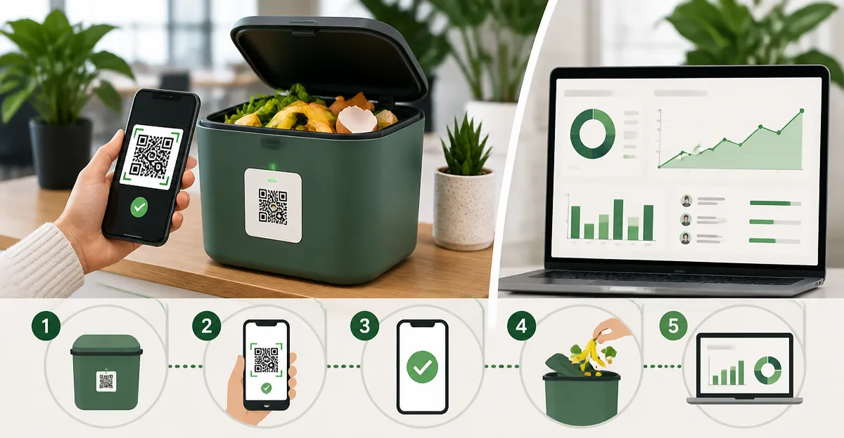 How to Set Up QR Access and Usage Tracking for Shared Countertop Composters