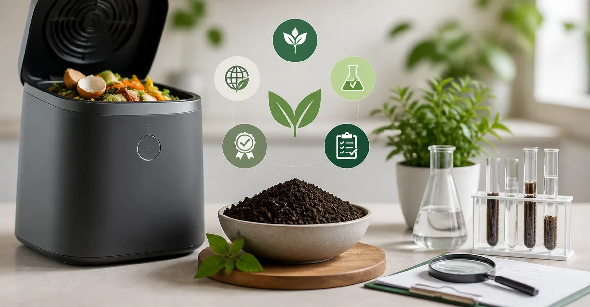Labels & Certification for Processed Compost from Electric Countertop Composters