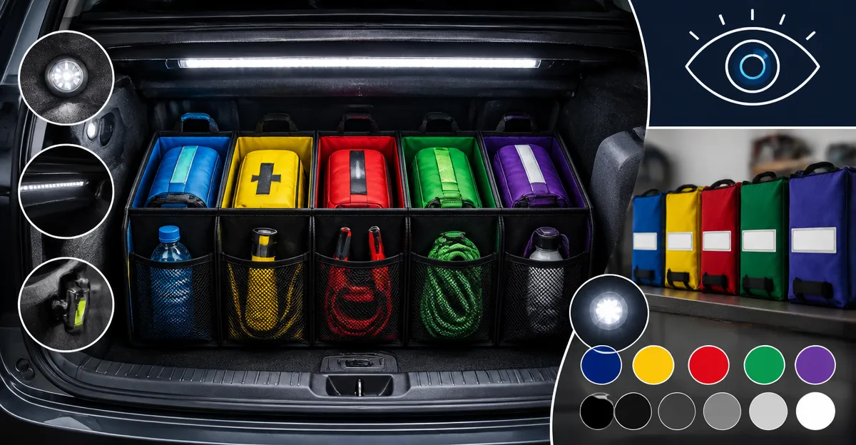 Complete Guide to Trunk Organizer Lighting & Color-Coding for Low Vision