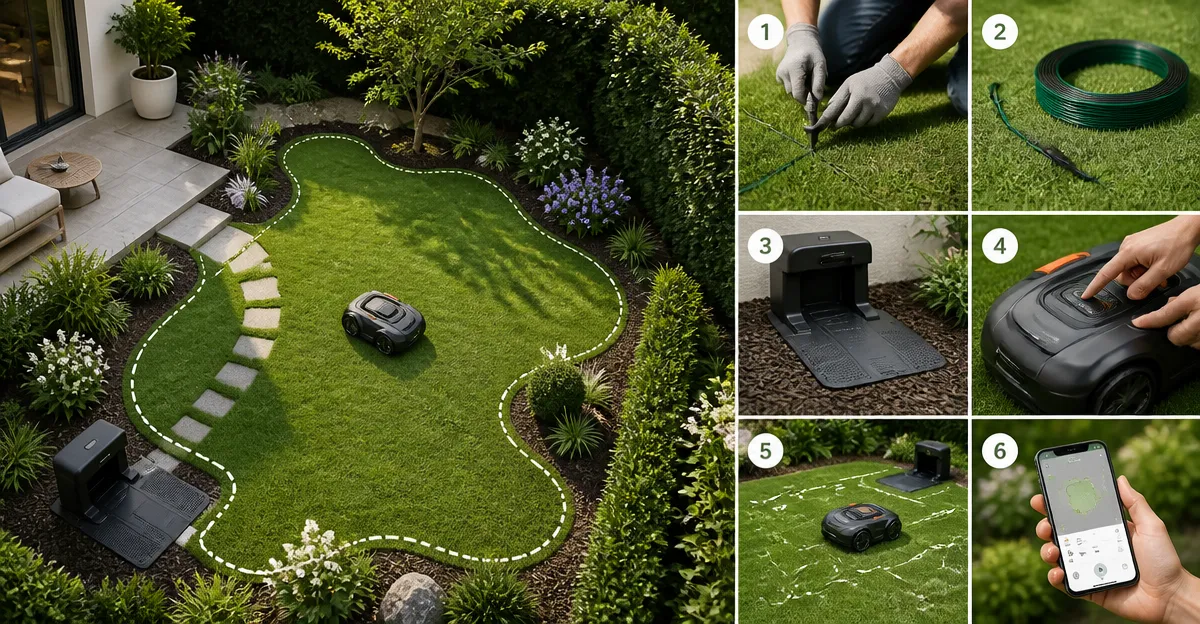 How to Install a Robot Lawn Mower on an Irregular Small Lawn