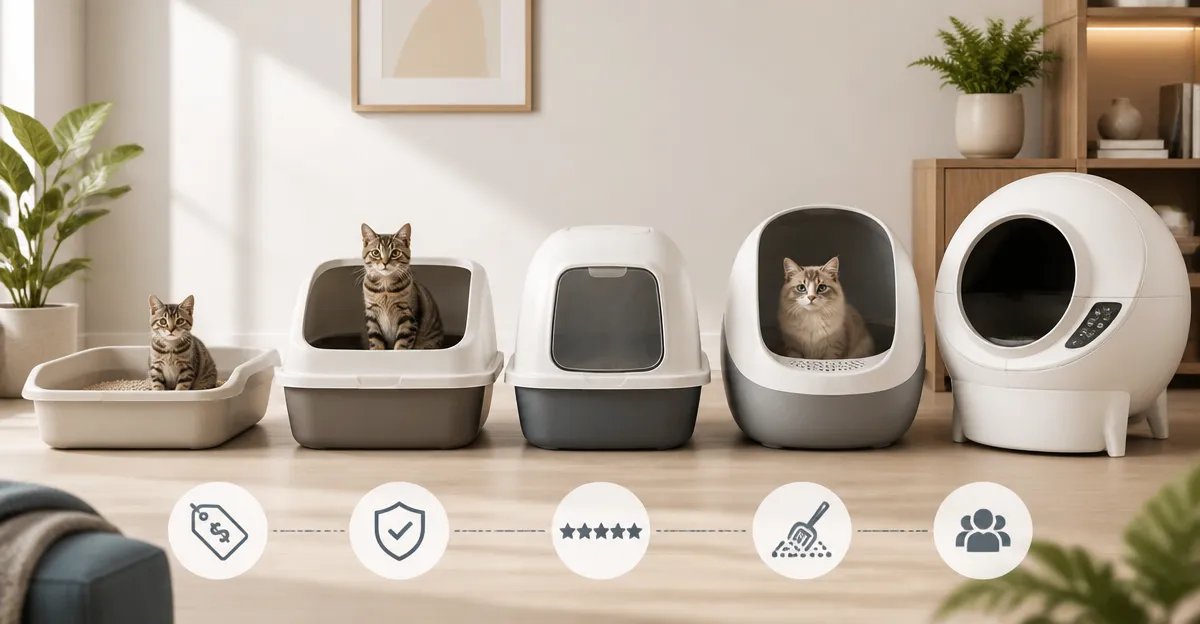 Amazon Cat Litter Box Comparison: Open, High‑Sided, and Self‑Cleaning Models