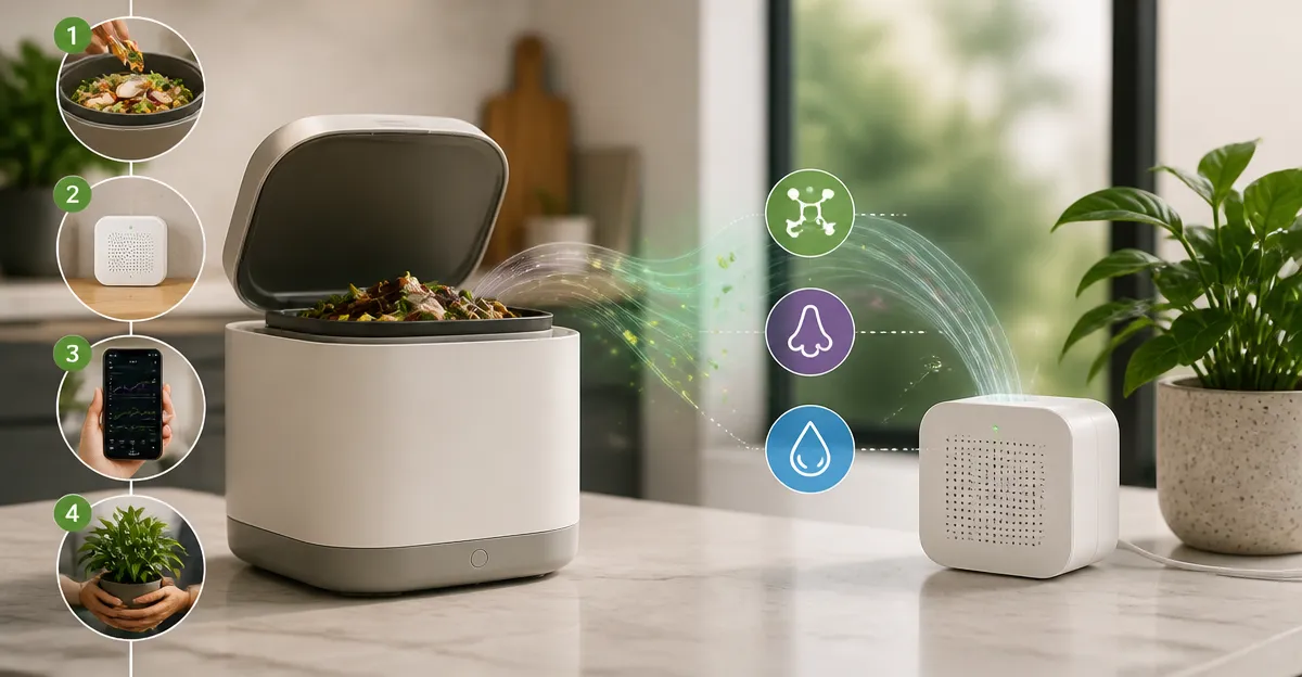 How to Monitor Countertop Composter Emissions with Indoor Air Sensors