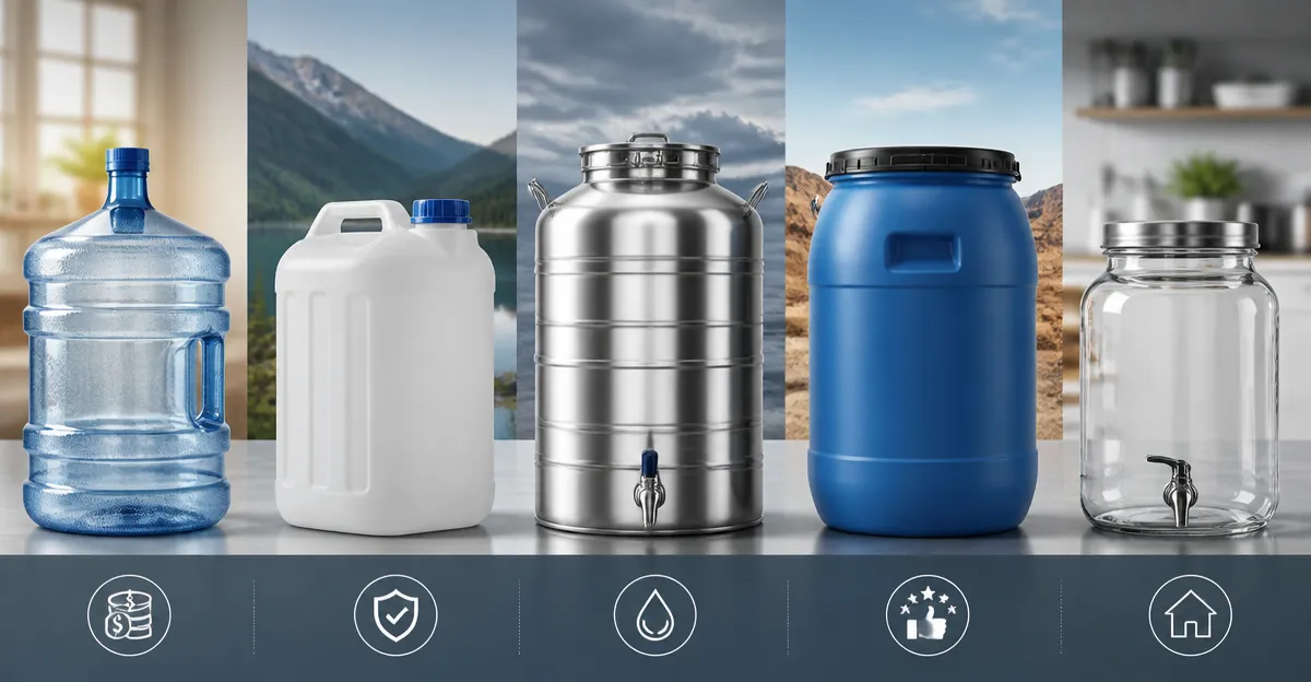 Top Emergency Water Storage Solutions Compared: 5‑Gal Jugs vs 55‑Gal Tanks & More