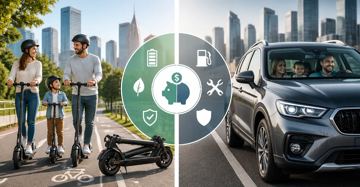 Folding E‑Scooter vs Car for Family Commutes: Cost‑Per‑Mile Guide
