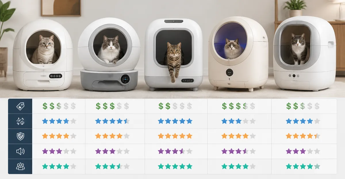 Cumrige vs Mintakawa vs Neakasa vs Lohhuby vs Meowant: Best Automatic Cat Litter Box 2026