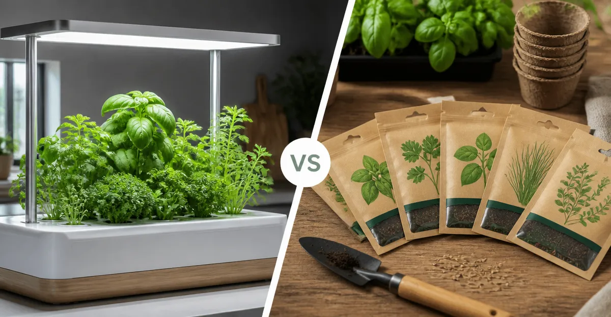 Hydroponic Gardens vs Herb Seed Packs: Detailed Comparison