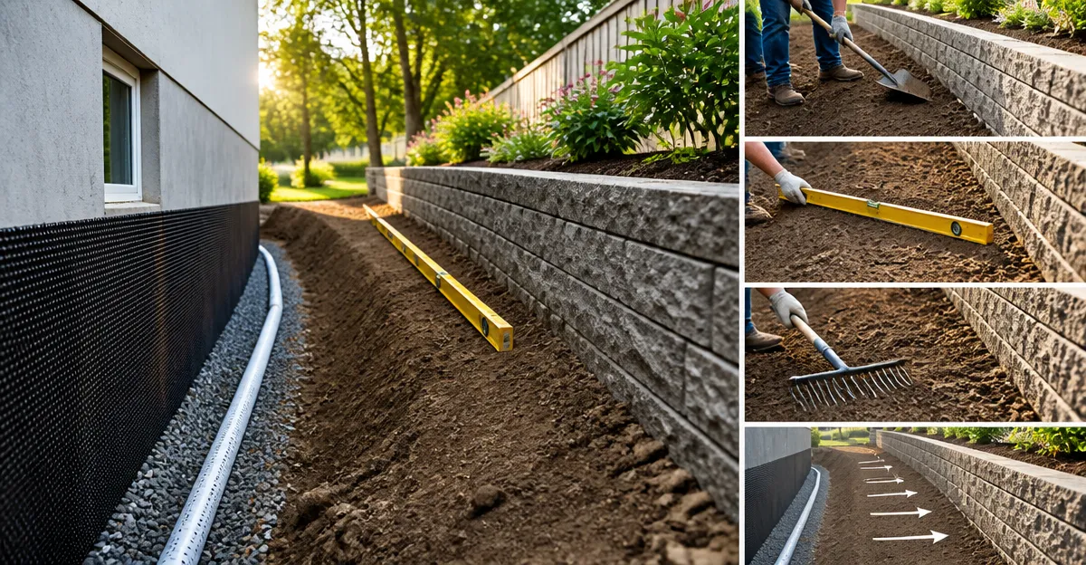 How to Grade Around Retaining Walls to Protect Basements