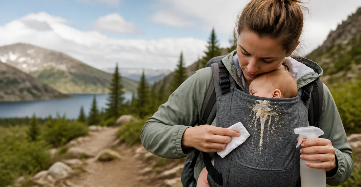 How to Clean Vomit Out of a Baby Carrier on the Trail