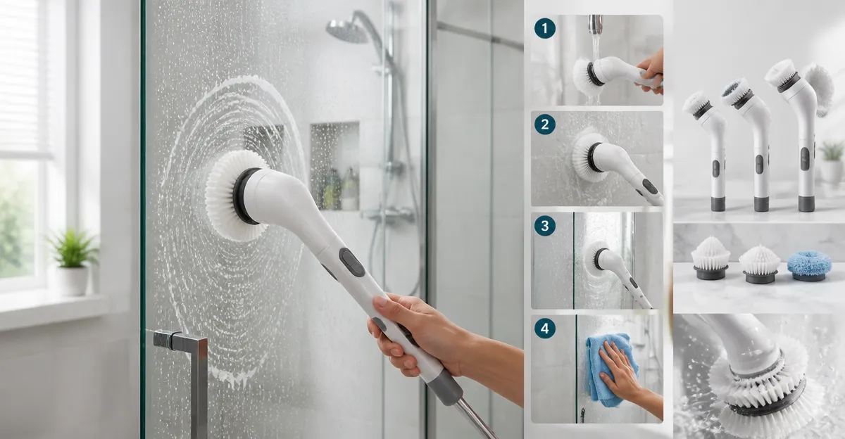 How to Use Spin Scrubbers on Shower Doors & Glass — Do They Really Work?
