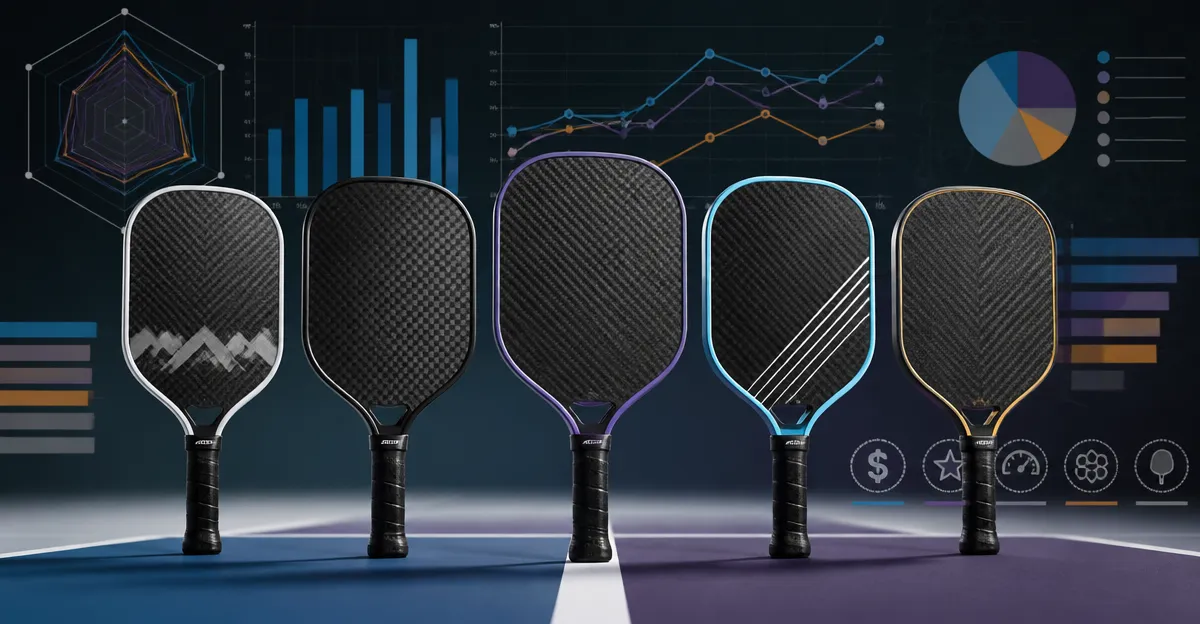 Carbon Fiber Pickleball Paddle Comparison: Vomeepeak, TENVINA, MTEN, JOJOLEMON & CZRR