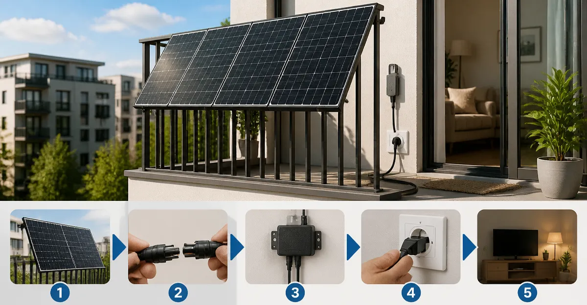 How to Connect Plug-and-Play Solar Panels to an Apartment Grid