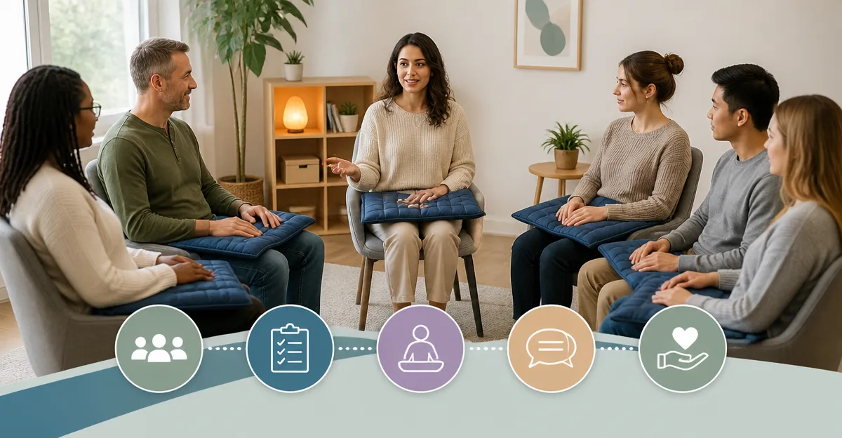 How to Facilitate Group Therapy with Weighted Lap Pads