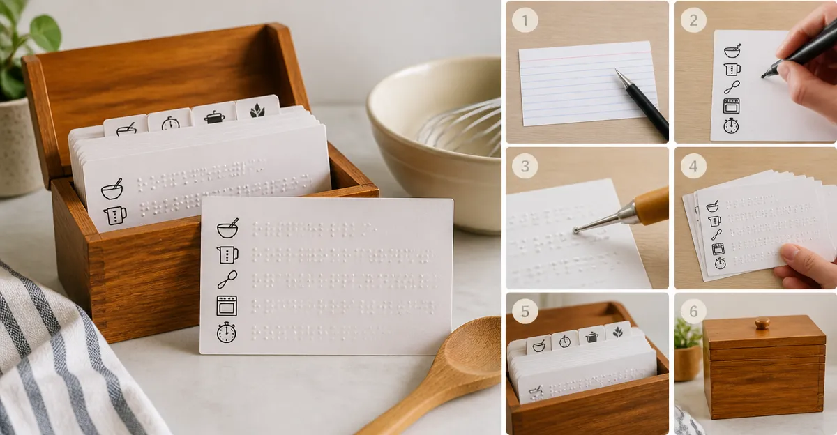 How to Create Tactile Recipe Cards for Mixed‑Vision Families