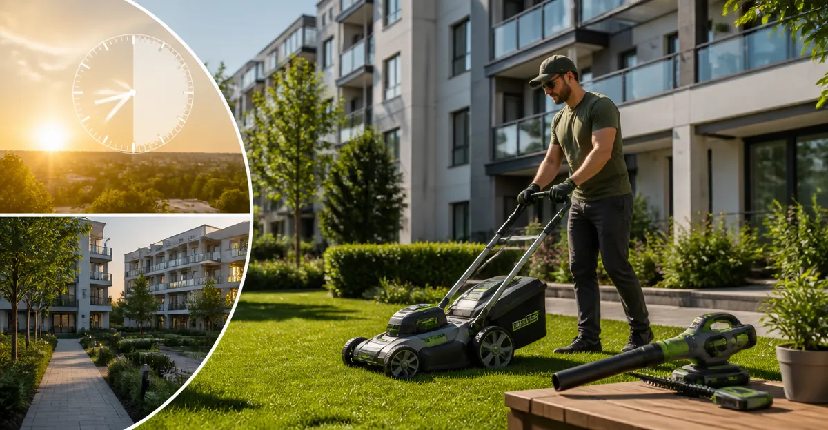 Quietest Times to Operate Cordless Lawn Tools: A Condo Etiquette Guide