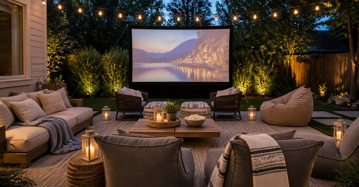 How to Arrange the Best Seating Layout for a Backyard Movie Night