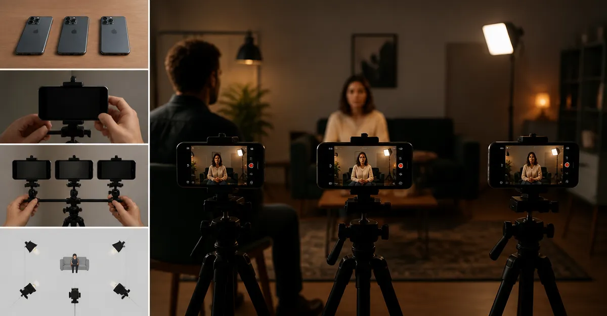How to Set Up Three Smartphone Cameras for Narrative Film