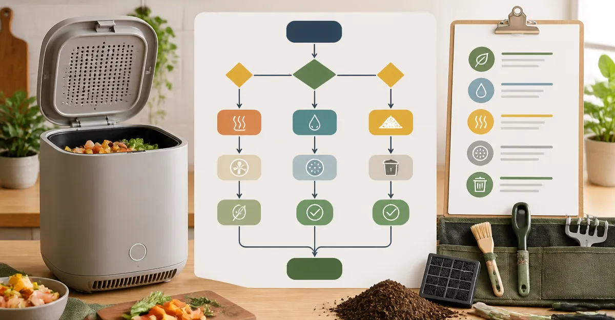 Troubleshoot Your Countertop Composter – Flowchart & Quick Fixes