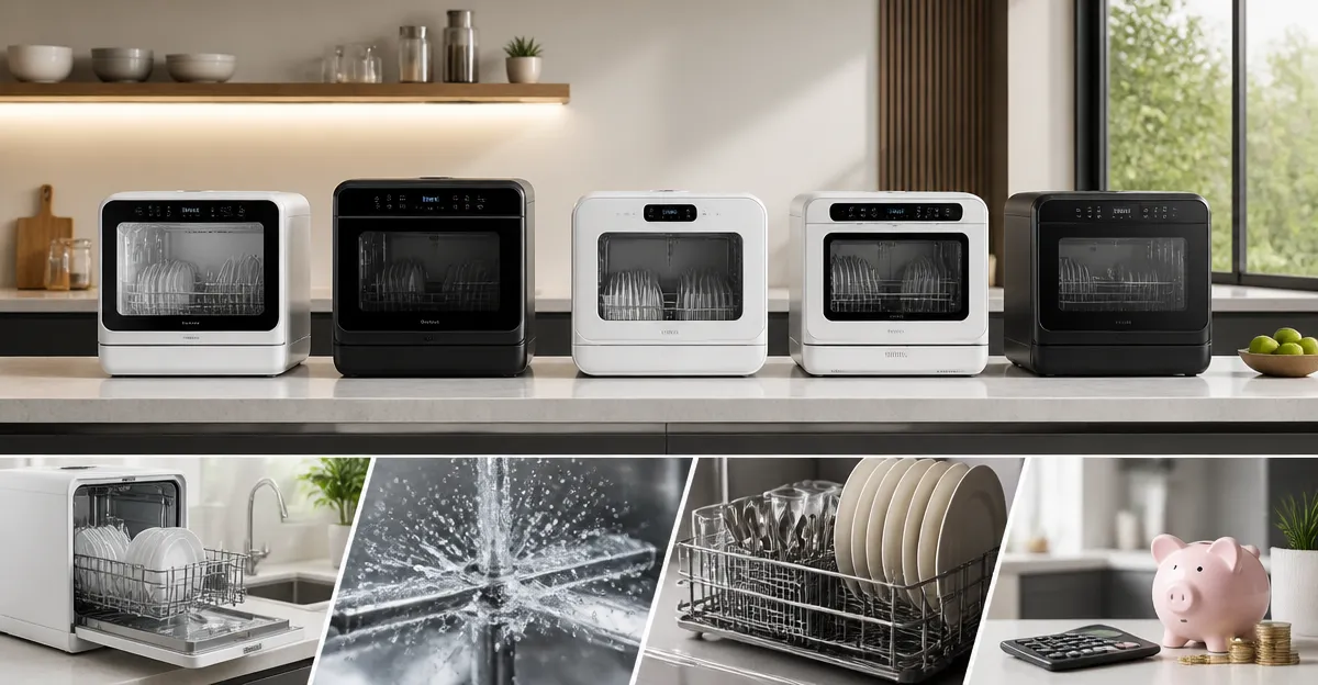Top Countertop Dishwashers Compared: COMFEE, EUHOMY, AIRMSEN, NOVETE