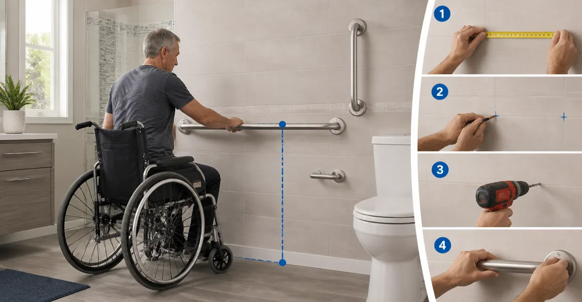 How to Set Grab Bar Heights for Safe Wheelchair Transfers