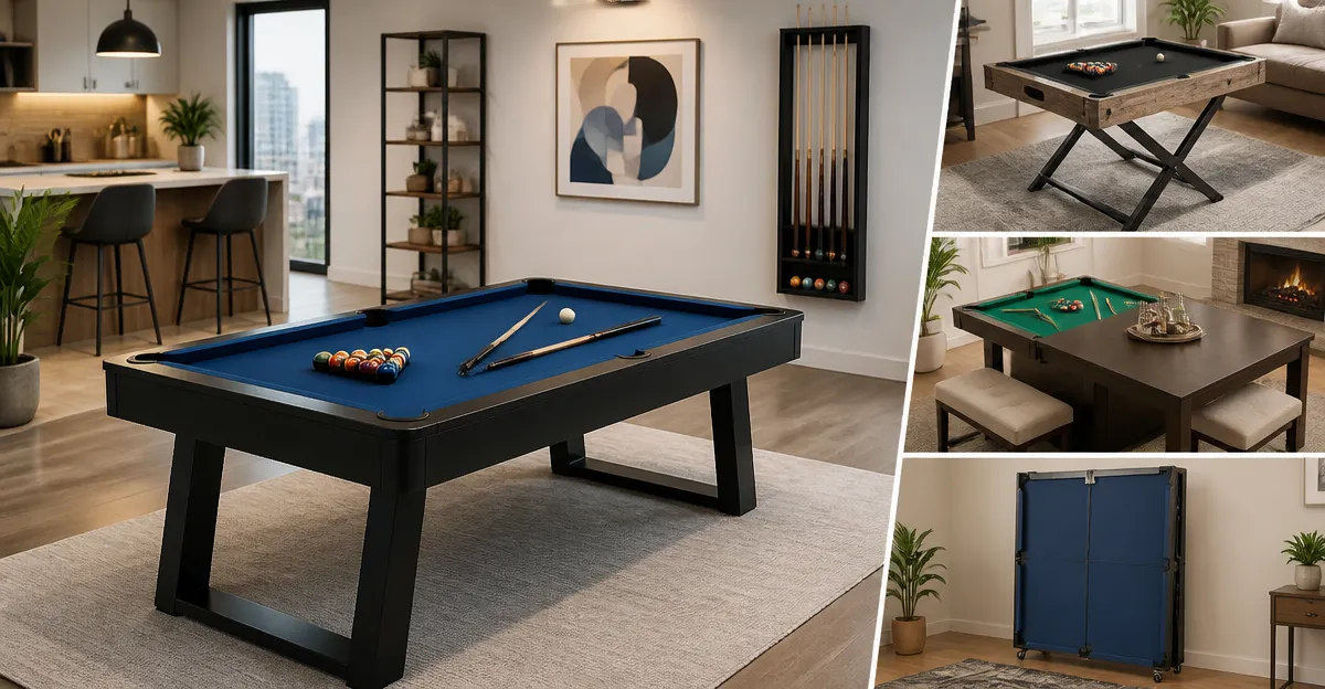 15 Best Pool Tables for Small Spaces: Compact, Folding & Convertible Picks