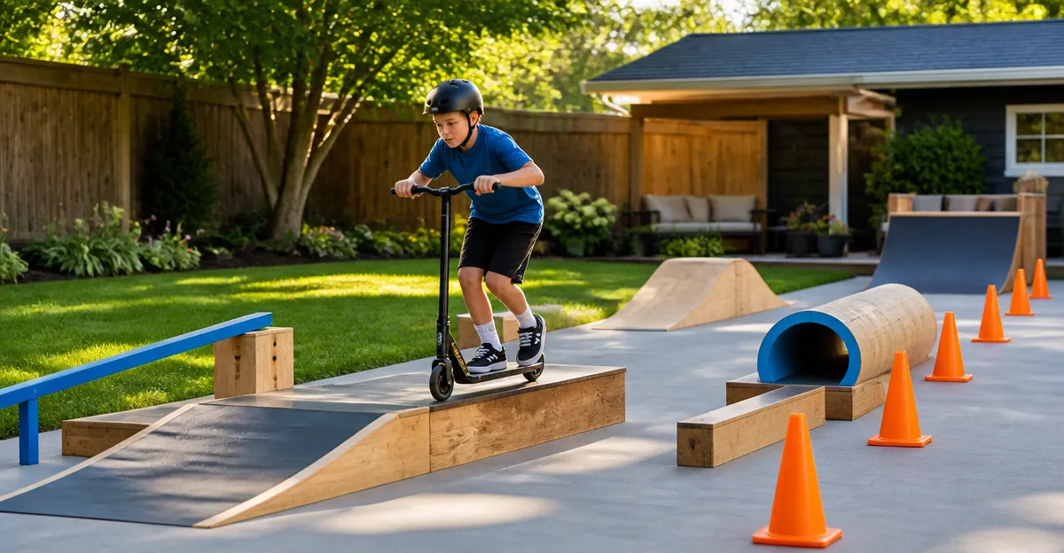 How to Build a Backyard Scooter Skill Course for Kids