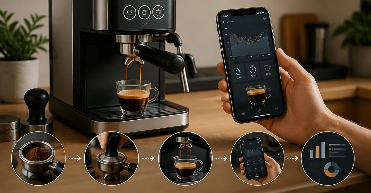 How to Use a Shot-Logging App to Track Espresso Shots on a Compact Espresso Machine
