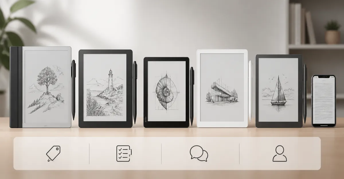 reMarkable Paper Pro vs Kobo Elipsa 2E vs BOOX Go 7 vs Huion Ink EB1011 vs Huion Note E