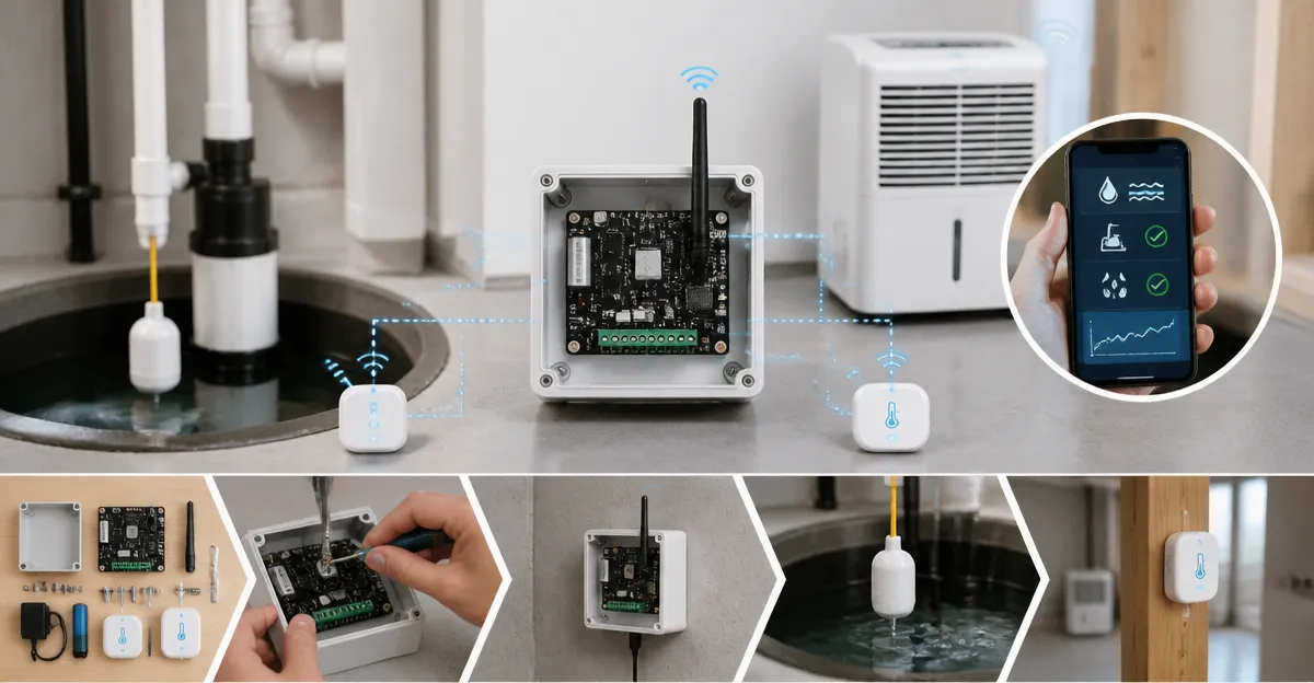 DIY Smart Flood Alarm Hub for Sump Pump & Dehumidifier