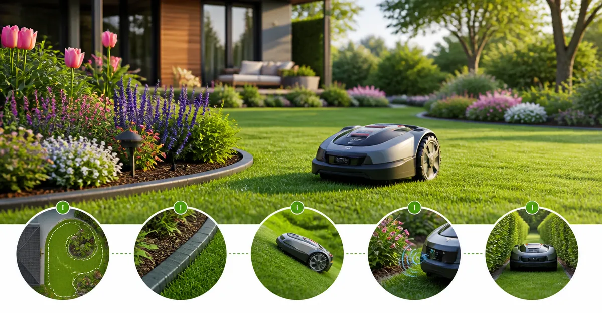 How to Choose the Best Robot Mower for Landscaped Yards with Flower Beds