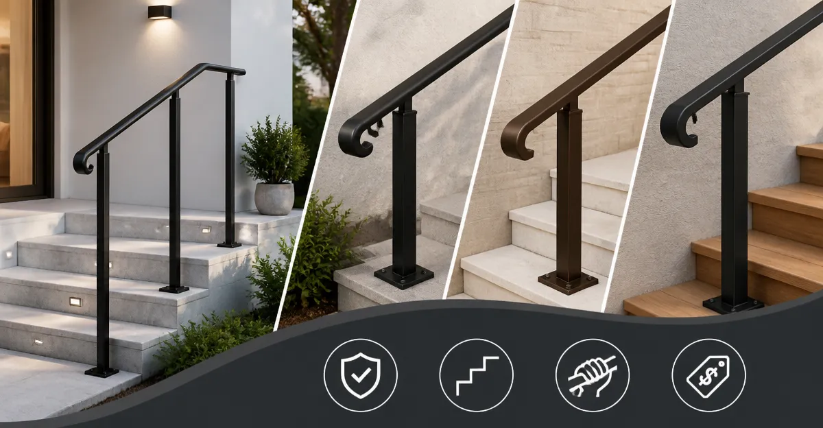 Metty Metal vs VIVOSUN vs VZNEK Stair Railing Comparison Guide