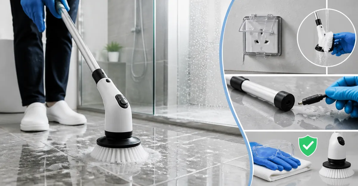 How to Use Spin Scrubbers Safely in Wet Areas