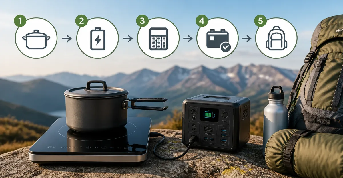 How to Calculate Battery Needs for an Induction Stove While Backpacking