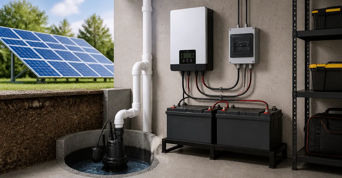 How to Size Solar Panels and Battery Backups for Sump Pumps