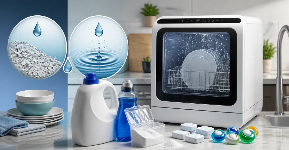 Best Detergent for Portable Dishwashers: Hard Water vs Soft Water Guide
