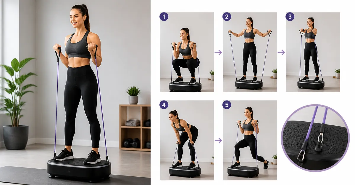 How to Use a Vibration Plate with Resistance Bands for Strength and Tone