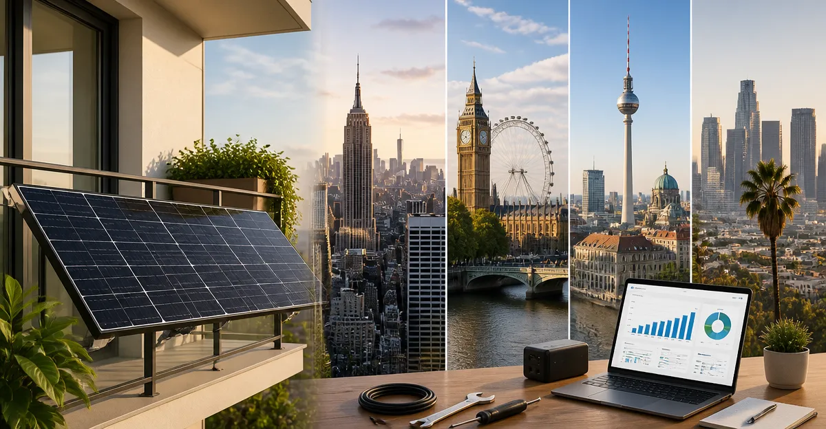 Balcony Solar ROI 2026: City‑by‑City Payback Guide for NYC, London, Berlin & LA