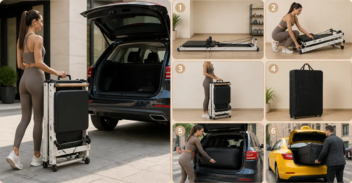How to Transport a Foldable Pilates Reformer by Car or Taxi