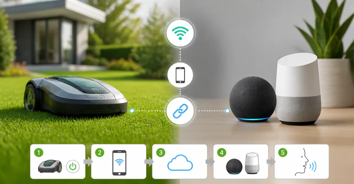How to Connect Your Robot Lawn Mower to Alexa and Google Home