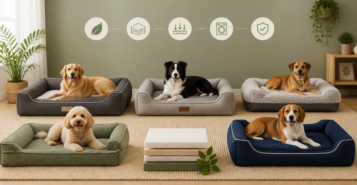 Orthopedic Dog Bed Comparison: EHEYCIGA, KSIIA, Bedsure, OhGeni & Sunheir