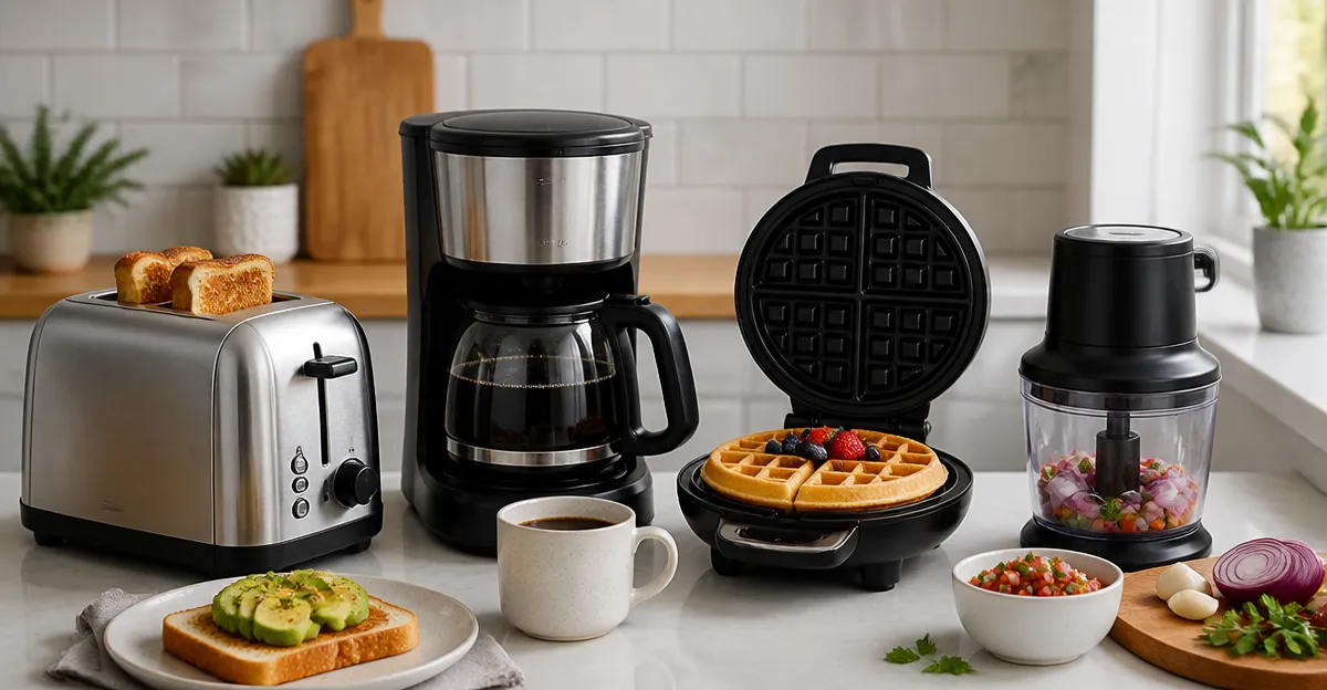 Compact Kitchen Essentials: Toaster, Coffee, Waffle Makers & Food Chopper Review