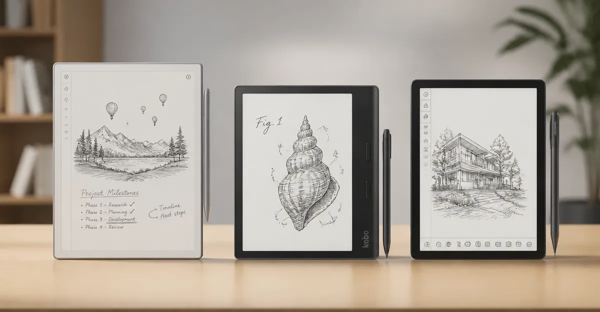 reMarkable Paper Pro vs Kobo Elipsa 2E vs Huion Note E: In‑Depth Comparison