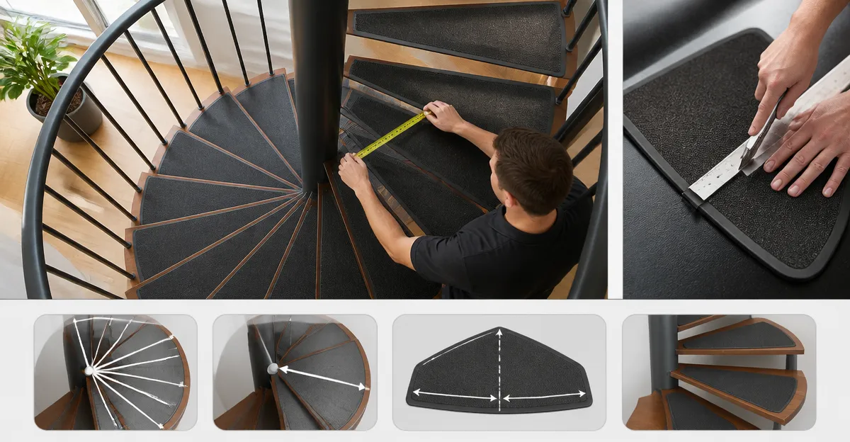How to Measure Spiral Stairs for Anti‑Slip Treads