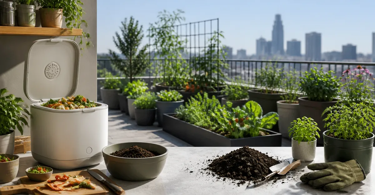 How to Start a Rooftop Garden Using Apartment Countertop Compost