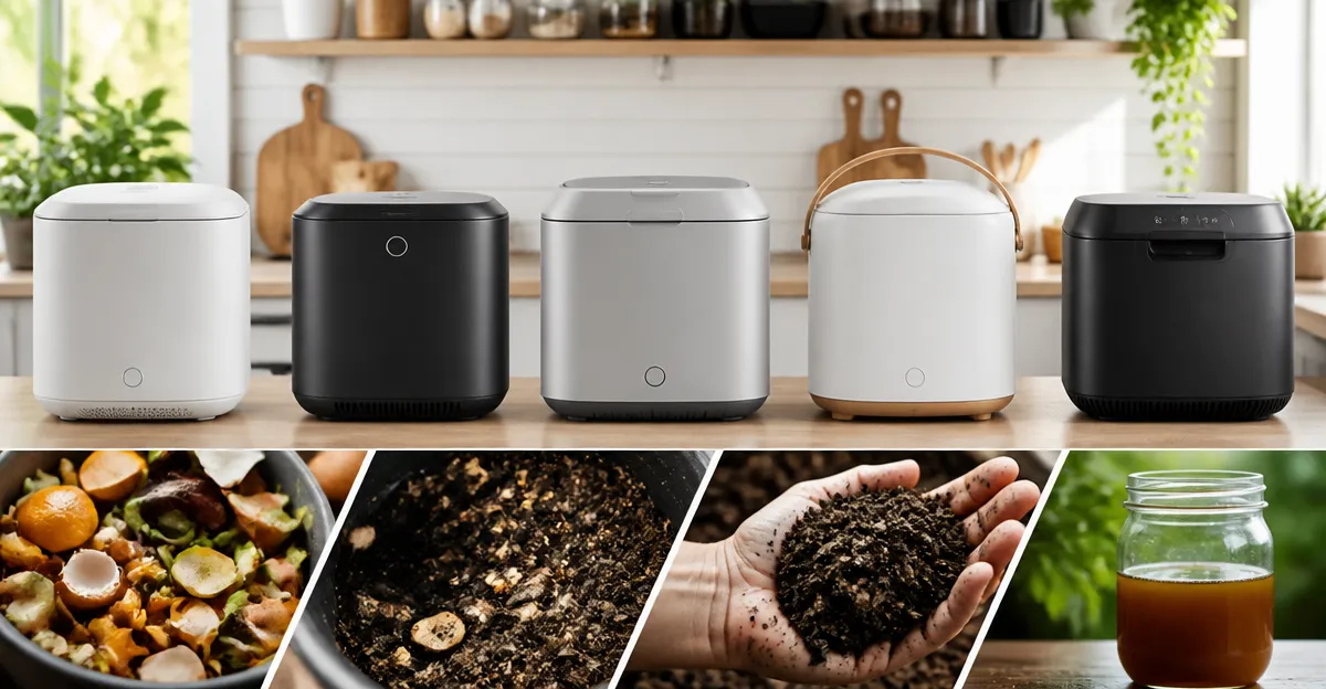 Comparing Top Countertop Electric Composters: Saluna, Airthereal, Assark, and Ouaken