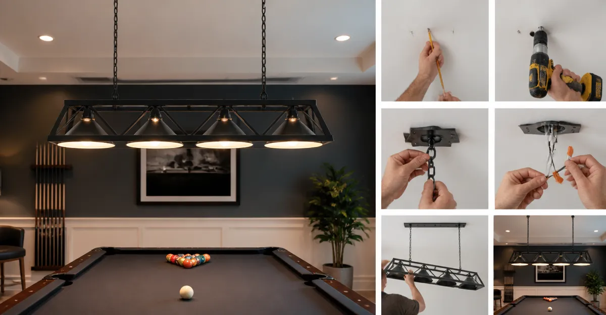 How to Install a Pool Table Light Fixture