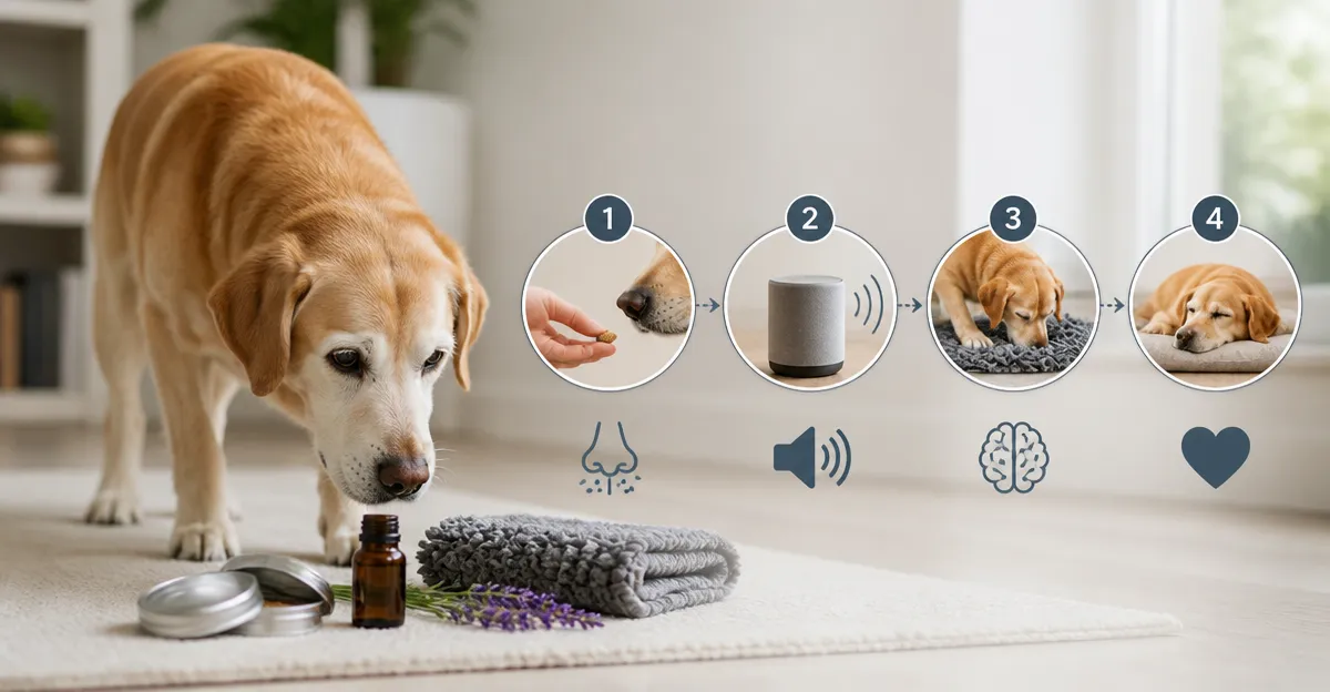 How to Use Scent and Sound Cues to Guide Senior Dogs